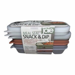 Joie Snack & Dip Containers in White, Gray, and Orange